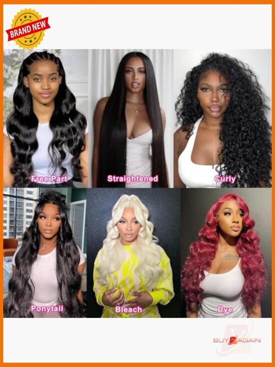 HD Lace Front Human Hair Wig 200% Density Pre Plucked Glueless 13x6 32 Inch